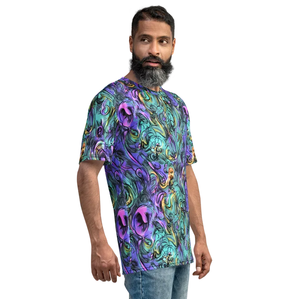 Dreamwave Botanica on Men's Crew Neck T-Shirt — Right