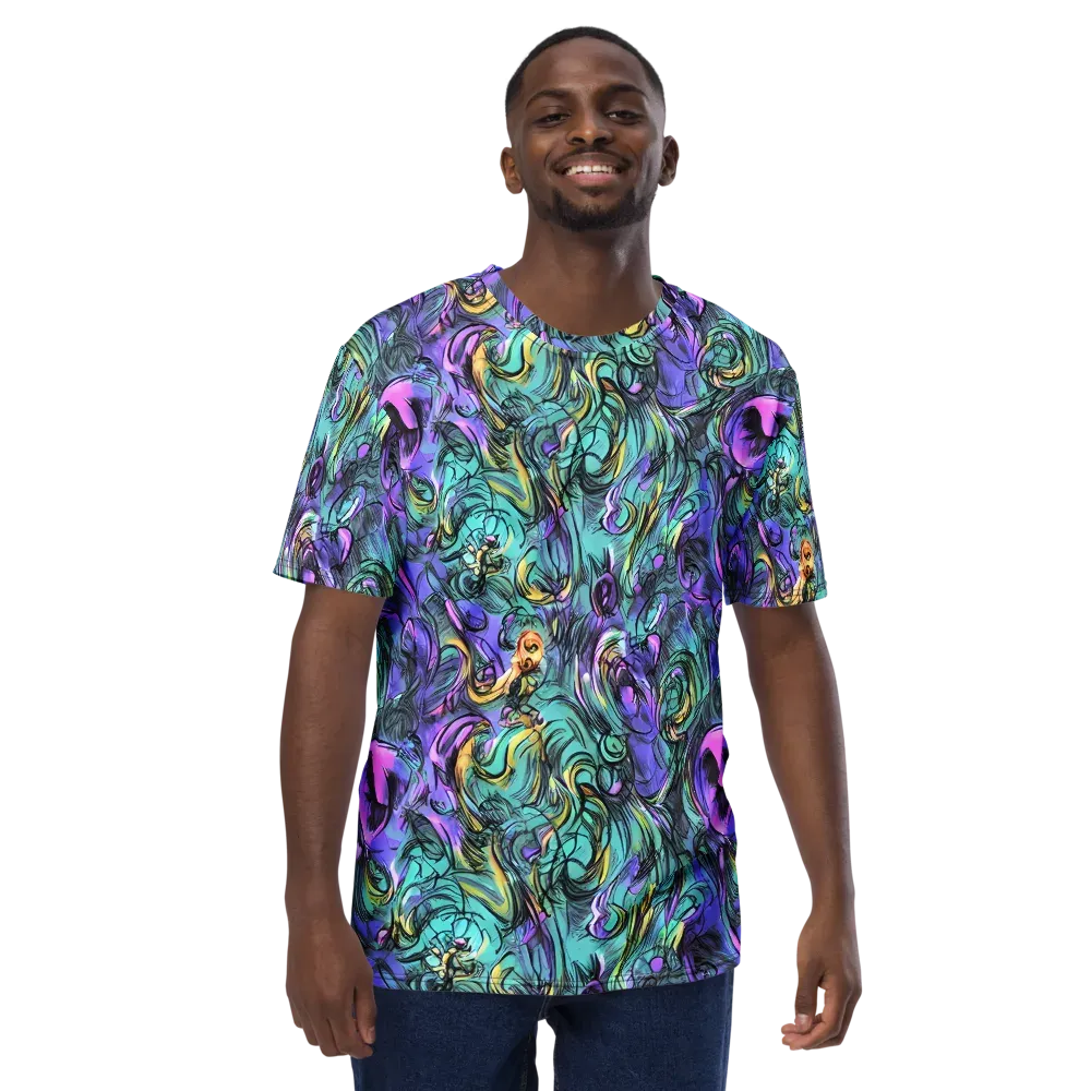 Dreamwave Botanica on Men's Crew Neck T-Shirt — Front