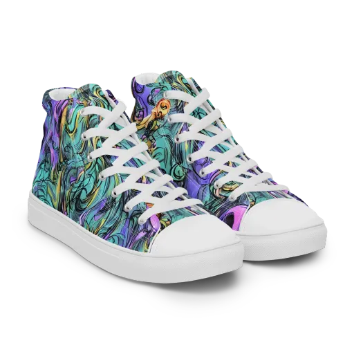 Dreamwave Botanica on a Men's High Top Canvas Shoes