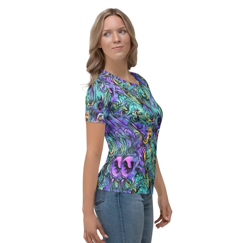 Dreamwave Botanica on Women's Crew Neck T-Shirt — Right