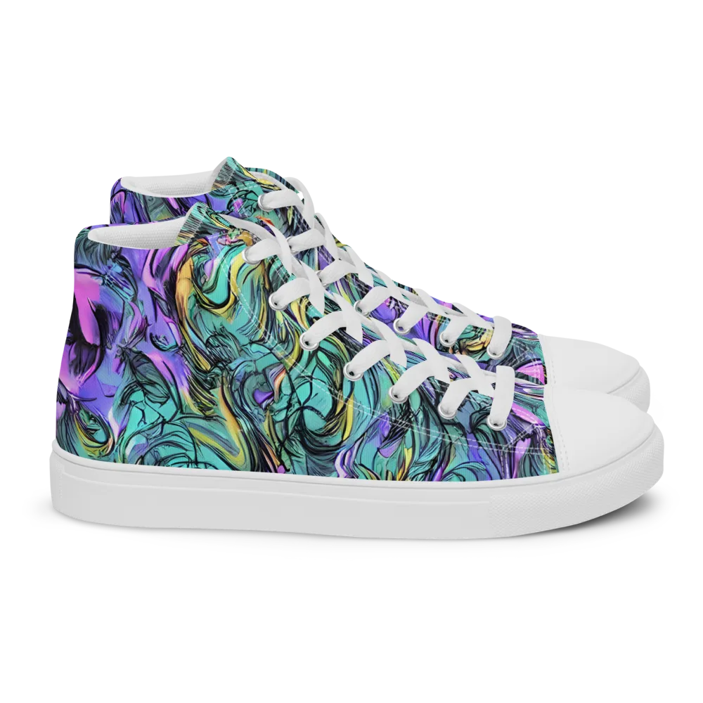 Dreamwave Botanica on Women's High Top Canvas Shoes — Right