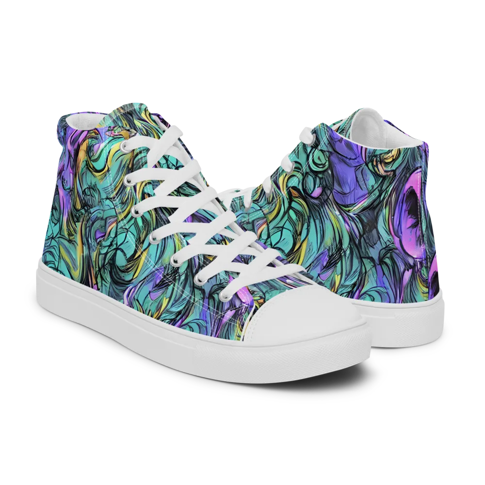 Dreamwave Botanica on Women's High Top Canvas Shoes — Right