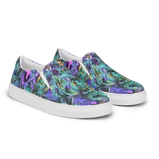 Dreamwave Botanica on a Men's Slip-On Canvas Shoes