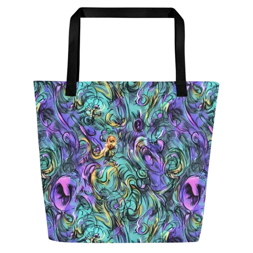 Dreamwave Botanica on a Large Tote Bag W/ Pocket