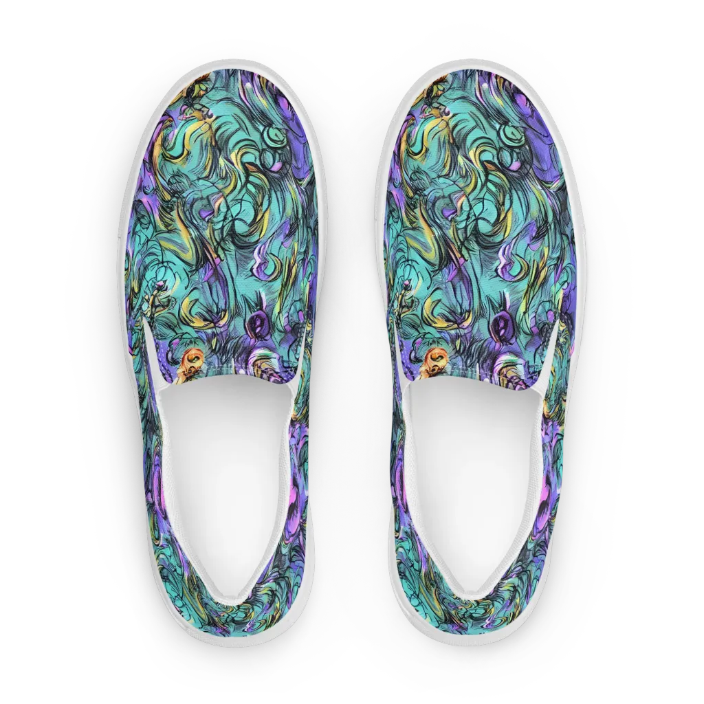 Dreamwave Botanica on Women's Slip-On Canvas Shoes — Front