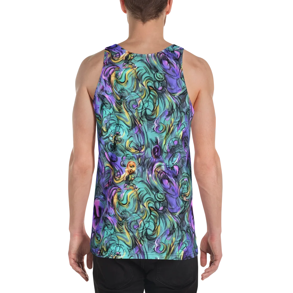 Dreamwave Botanica on Men's Tank Top — Back