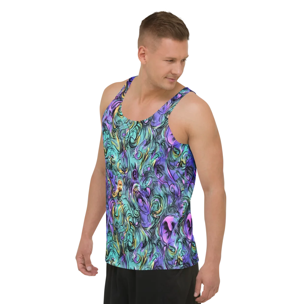 Dreamwave Botanica on Men's Tank Top — Left Front