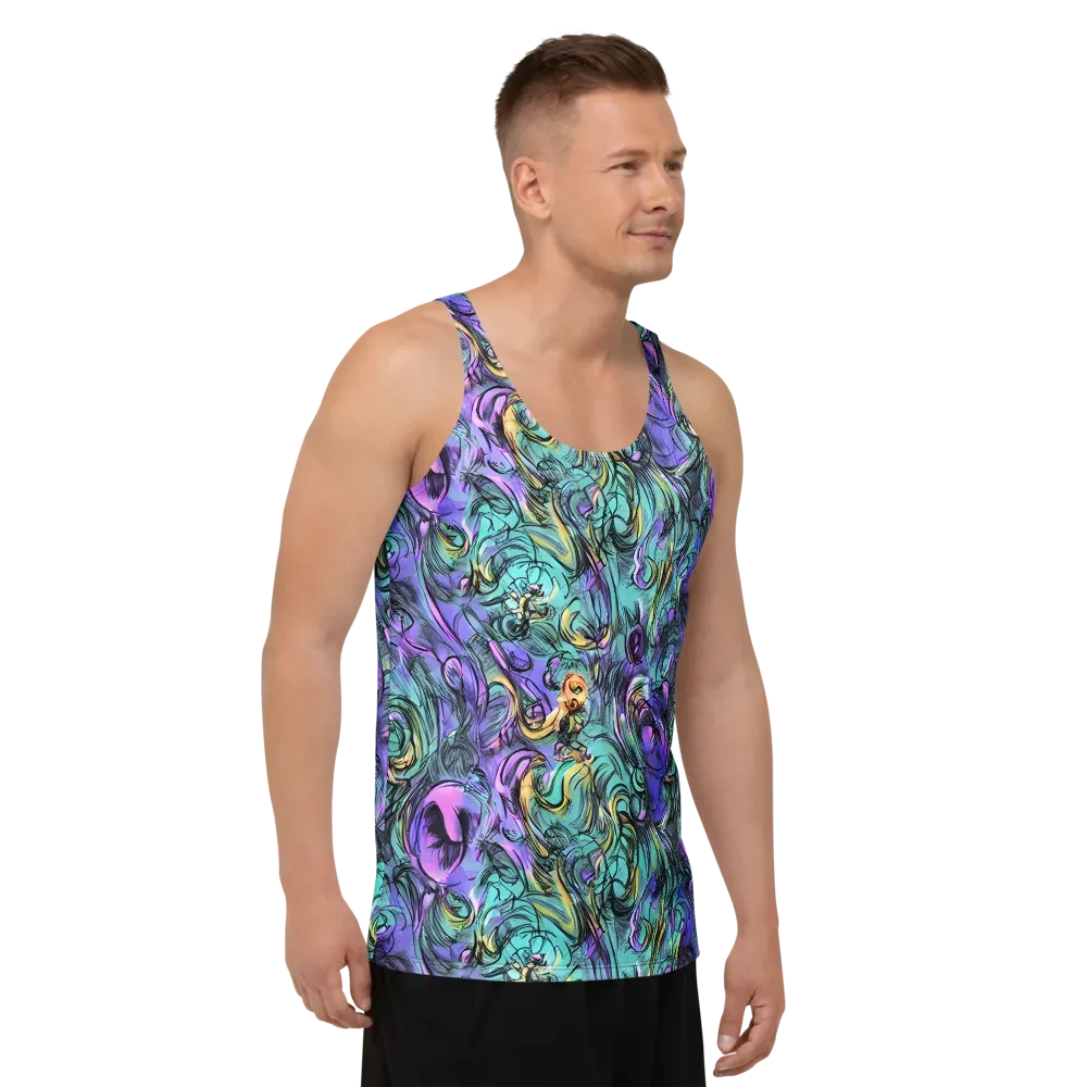 Dreamwave Botanica on Men's Tank Top — Right Front