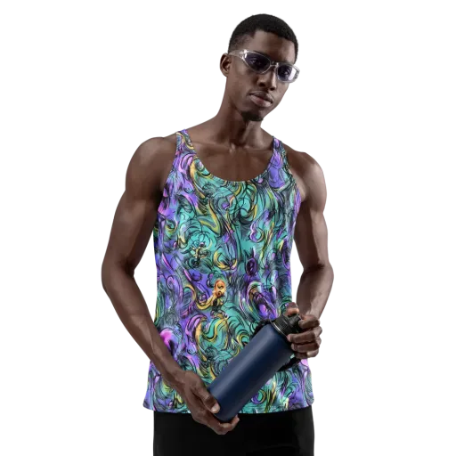 Dreamwave Botanica on a Men's Tank Top