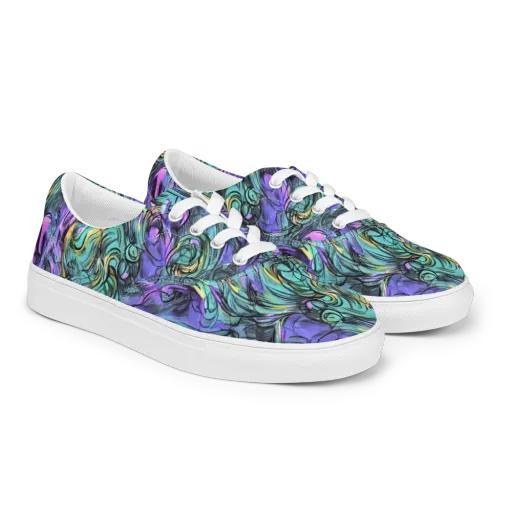 Dreamwave Botanica on a Men's Lace-Up Canvas Shoes