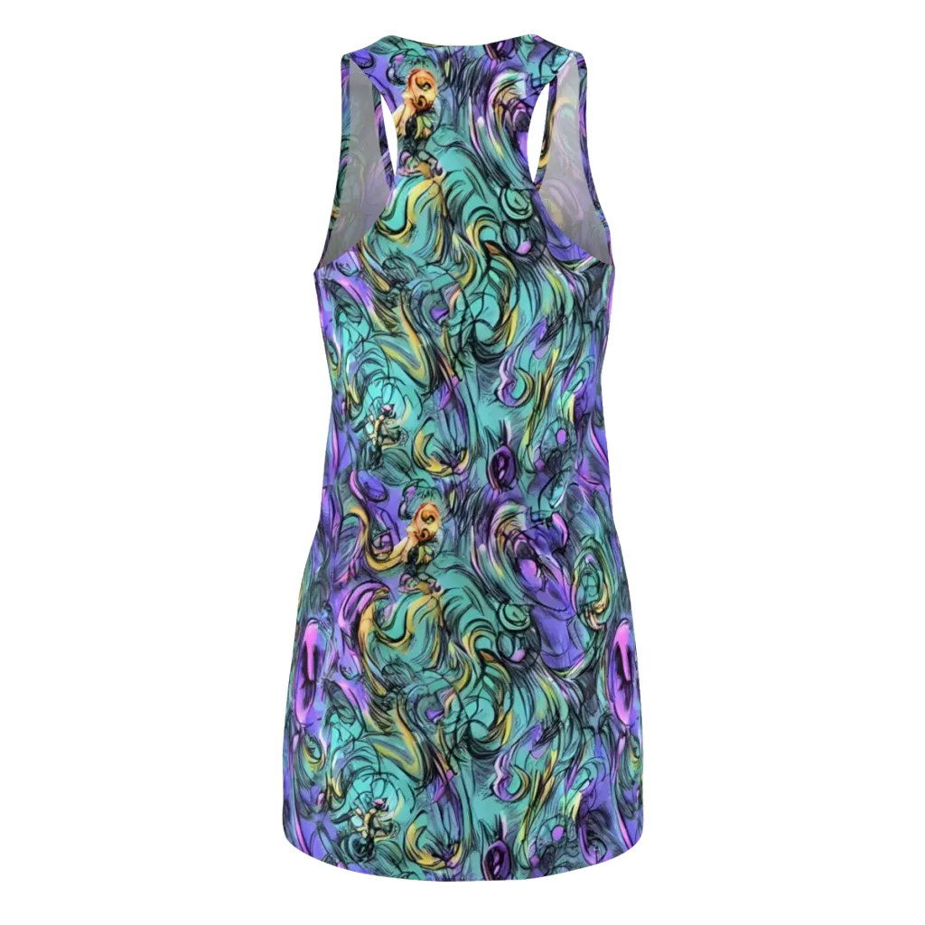 Dreamwave Botanica on Racerback Dress — Back