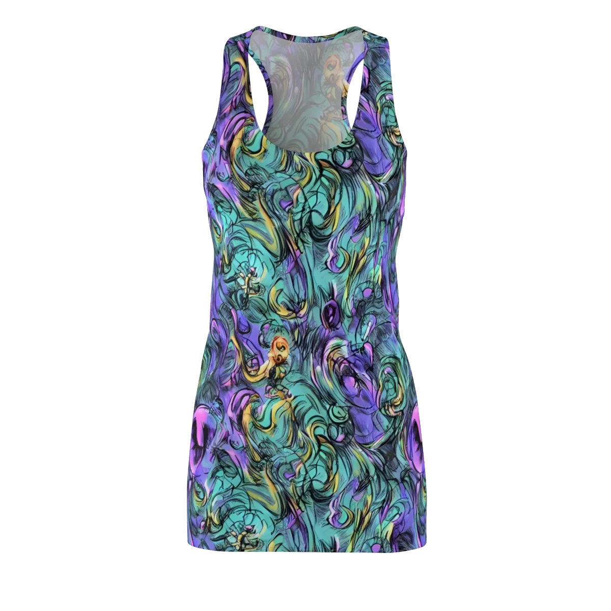 Dreamwave Botanica on Racerback Dress — Front