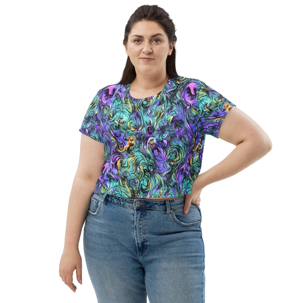 Dreamwave Botanica on Crop Tee — Front