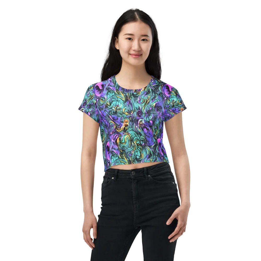 Dreamwave Botanica on Crop Tee — Front