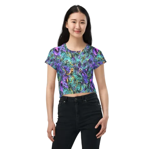 Dreamwave Botanica on a Crop Tee