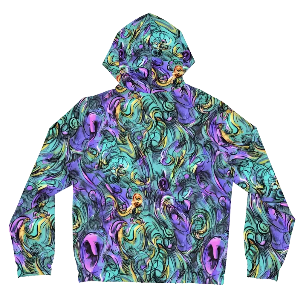 Dreamwave Botanica on Women's Full-Zip Hoodie — Back