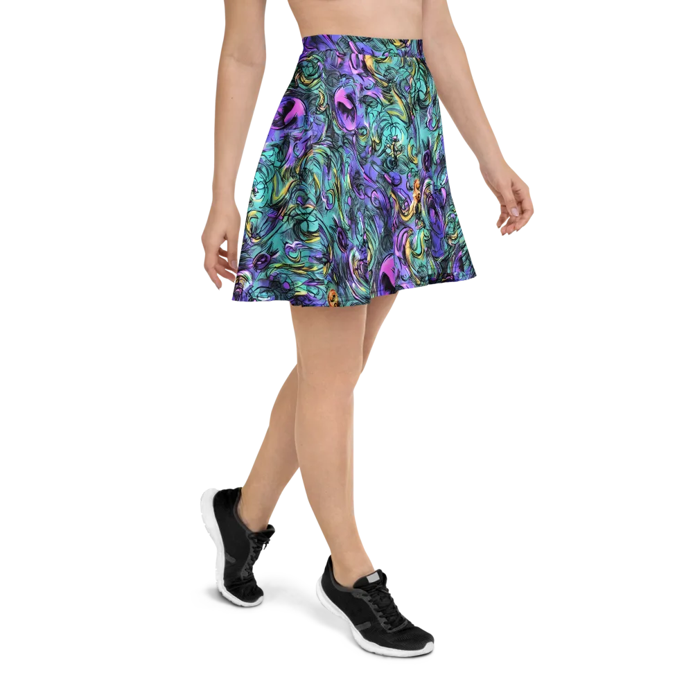 Dreamwave Botanica on Skater Skirt — Right