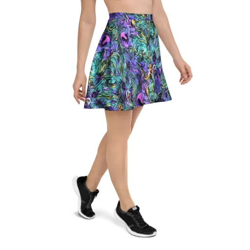 Dreamwave Botanica on a Skater Skirt