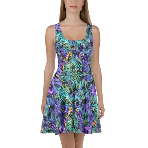 Dreamwave Botanica on a Skater Dress