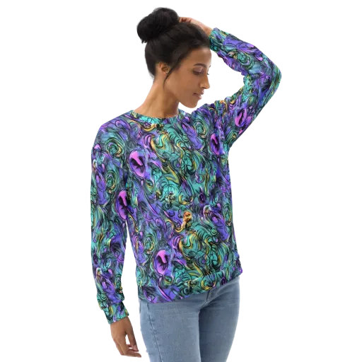 Dreamwave Botanica on a Sweatshirt