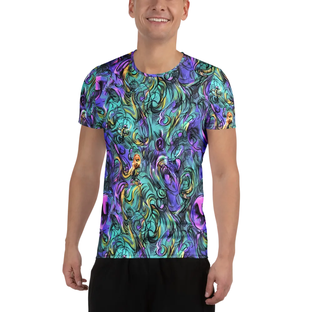 Dreamwave Botanica on Men's Athletic T-Shirt — Front