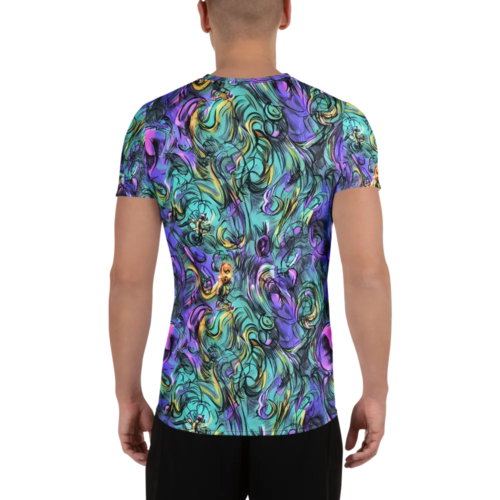 Dreamwave Botanica on Men's Athletic T-Shirt — Back