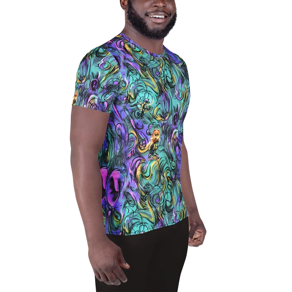 Dreamwave Botanica on Men's Athletic T-Shirt — Right