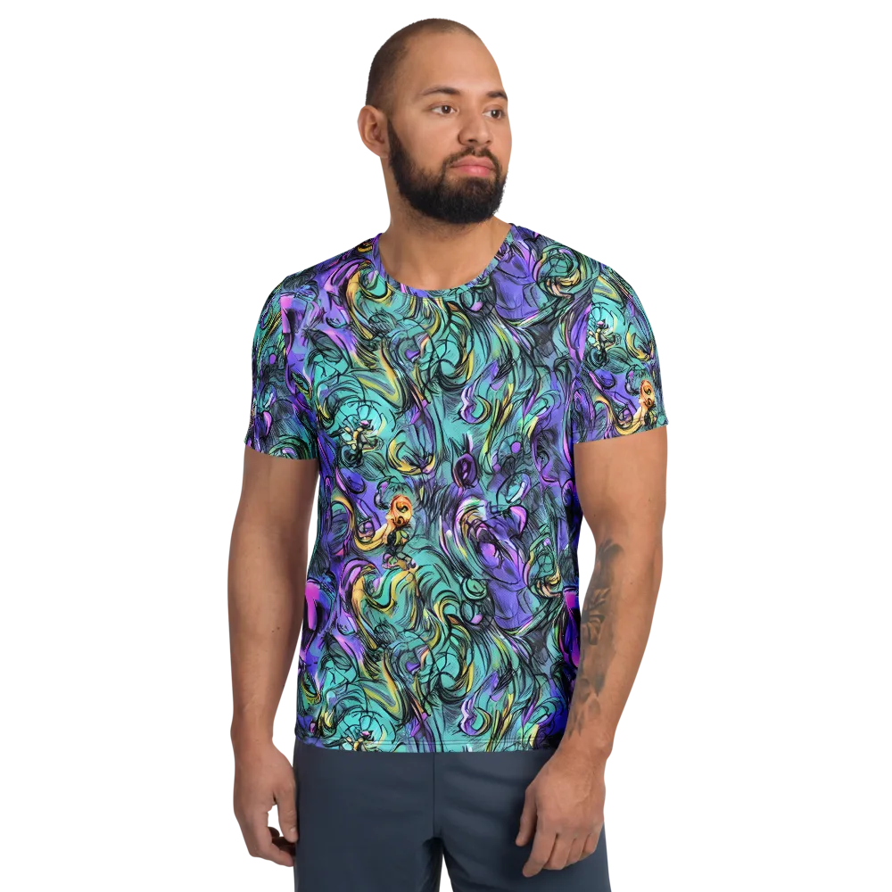 Dreamwave Botanica on Men's Athletic T-Shirt — Front