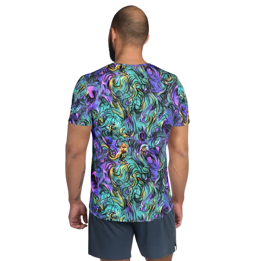 Dreamwave Botanica on Men's Athletic T-Shirt — Back