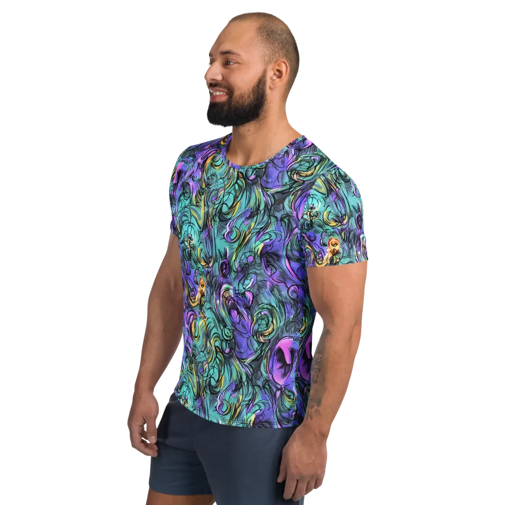 Dreamwave Botanica on Men's Athletic T-Shirt — Left