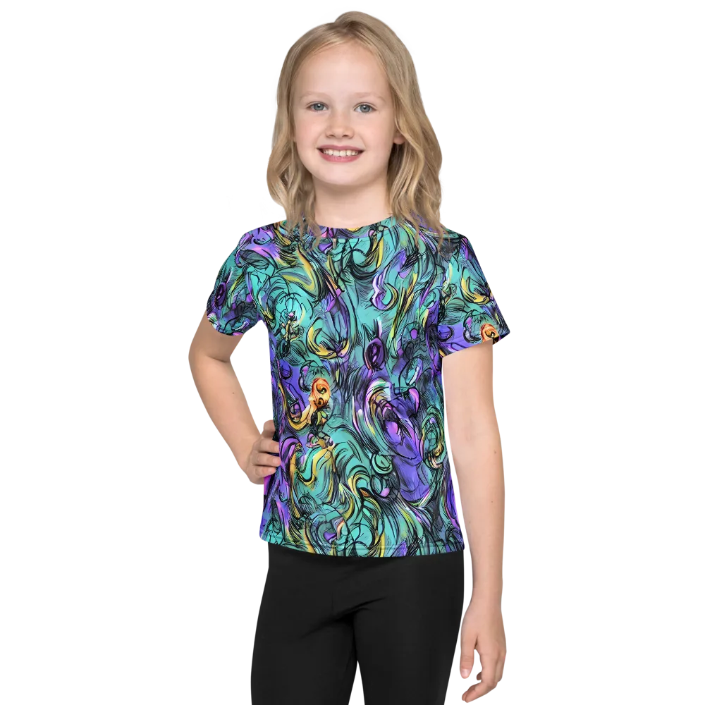 Dreamwave Botanica on Kids Crew Neck T-Shirt — Front