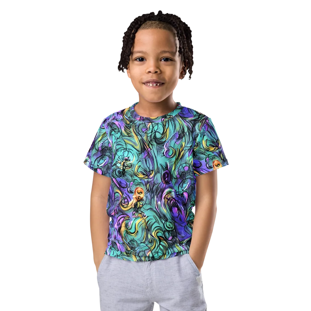 Dreamwave Botanica on Kids Crew Neck T-Shirt — Front