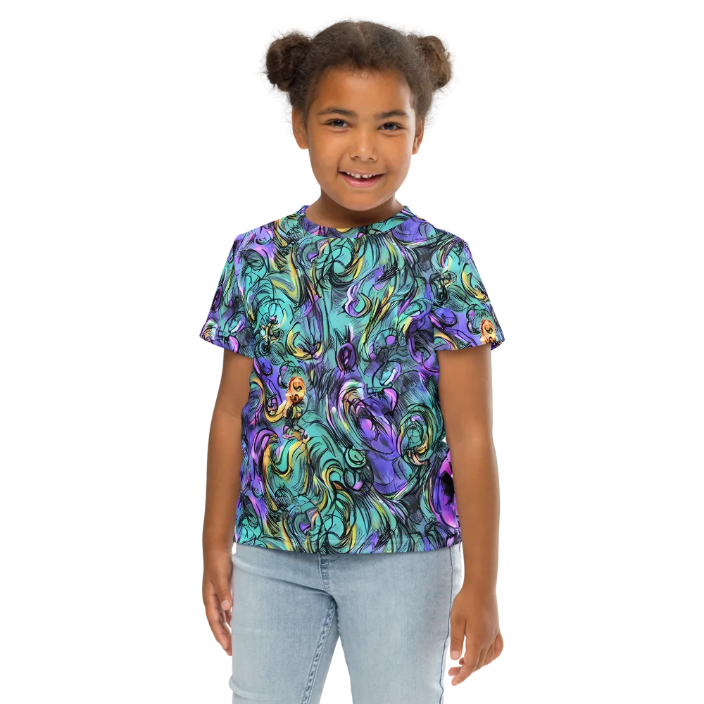Dreamwave Botanica on Kids Crew Neck T-Shirt — Front