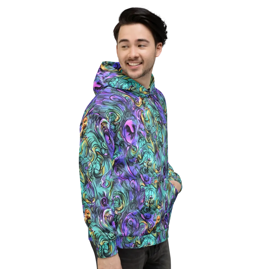 Dreamwave Botanica on Hoodie — Right