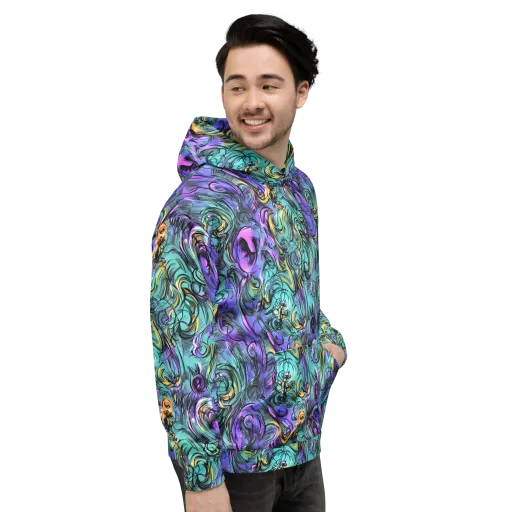 Dreamwave Botanica on a Hoodie