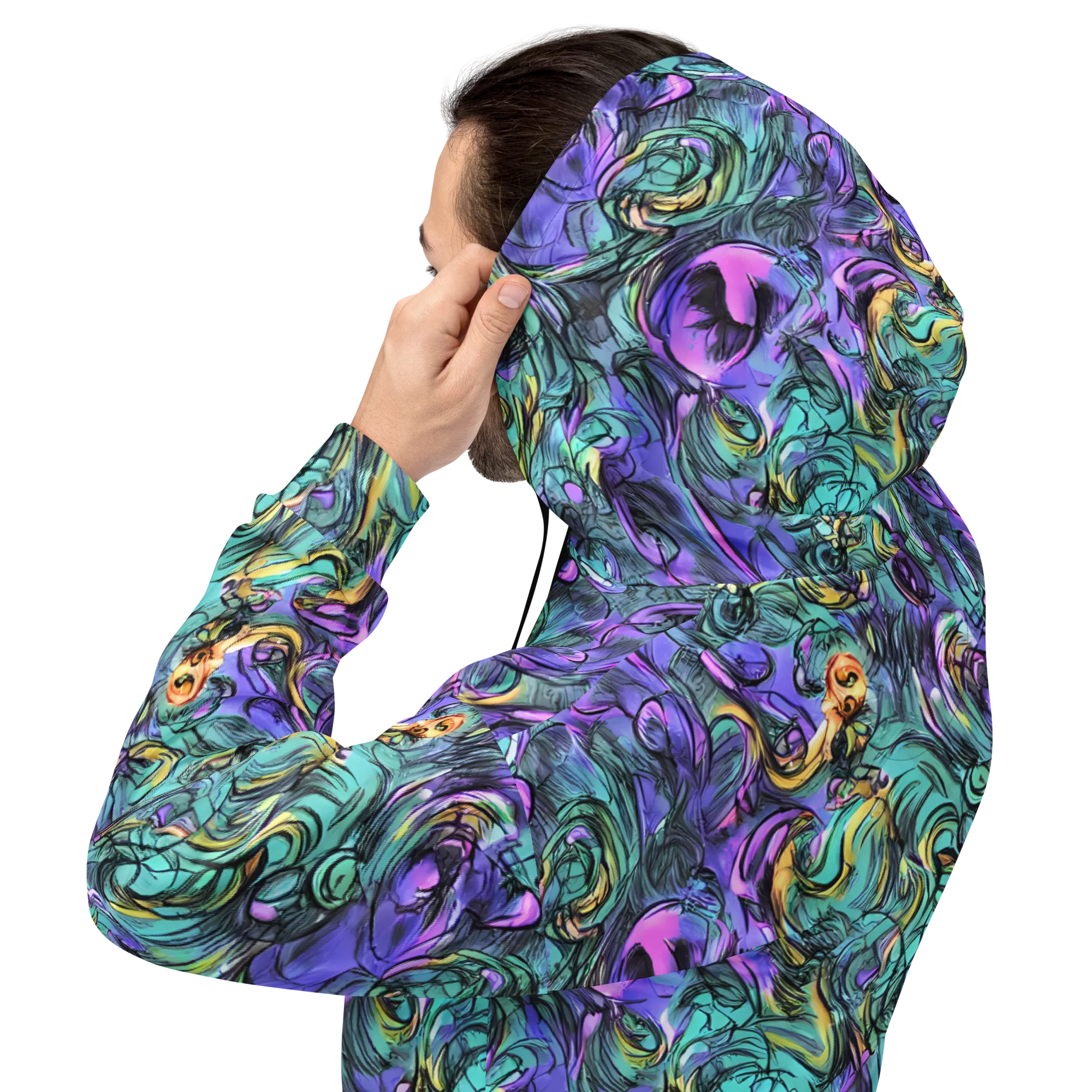 Dreamwave Botanica on Hoodie — Back