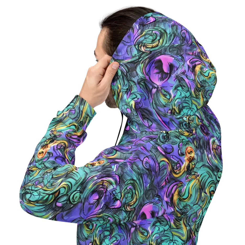 Dreamwave Botanica on Hoodie — Back