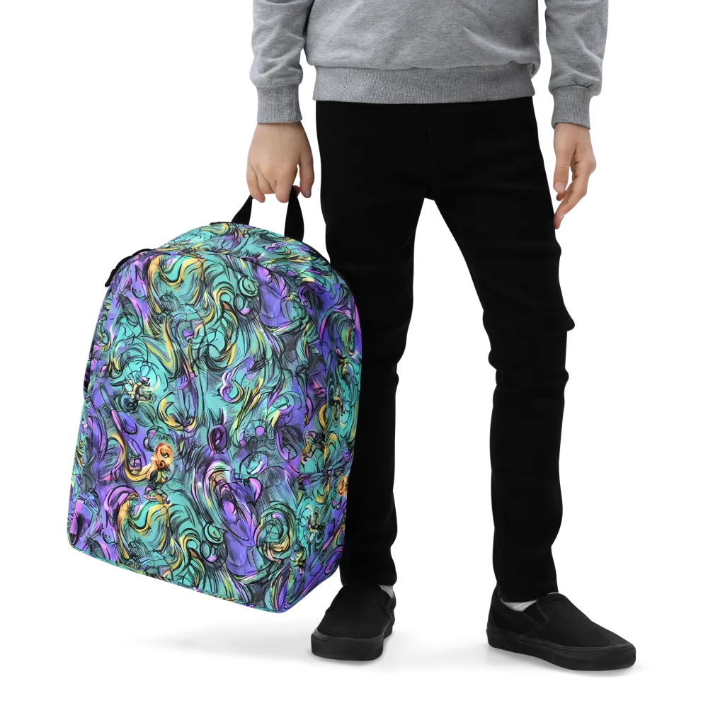 Dreamwave Botanica on Minimalist Backpack — Zoomed-in