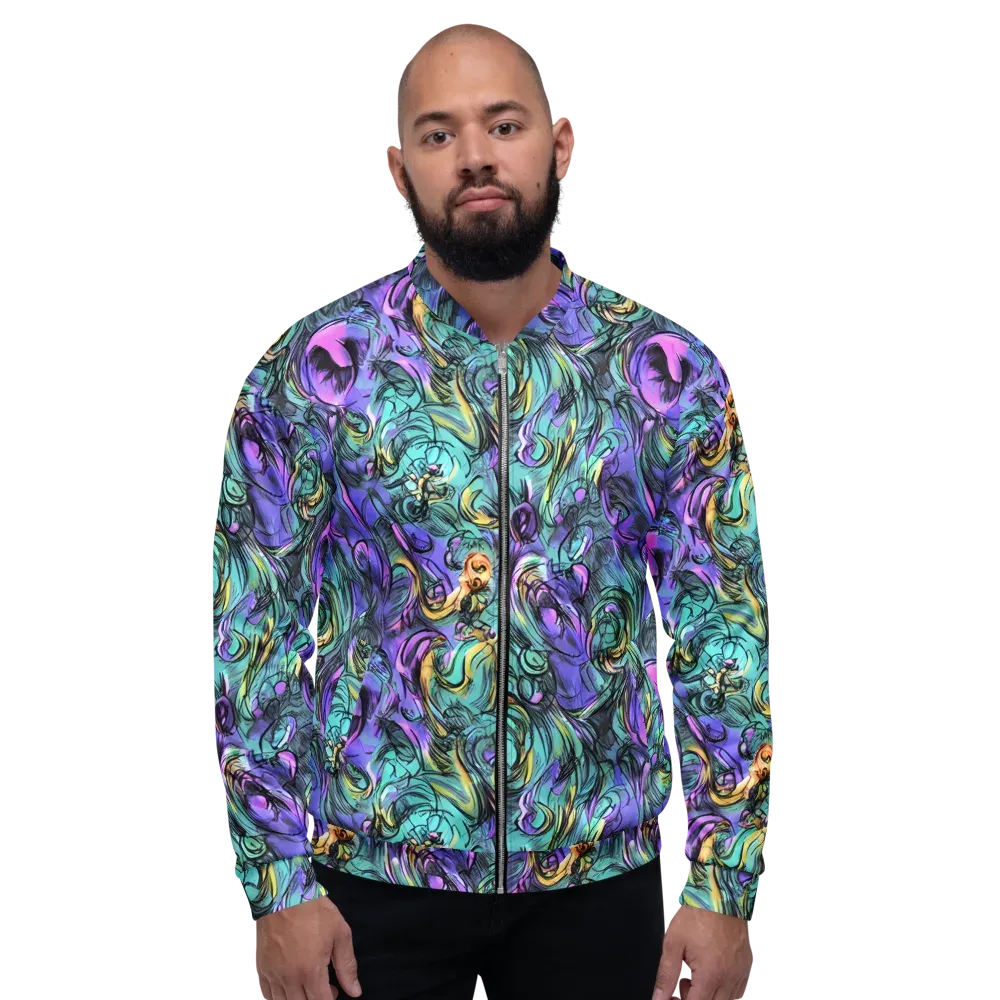 Dreamwave Botanica on Bomber Jacket — Front