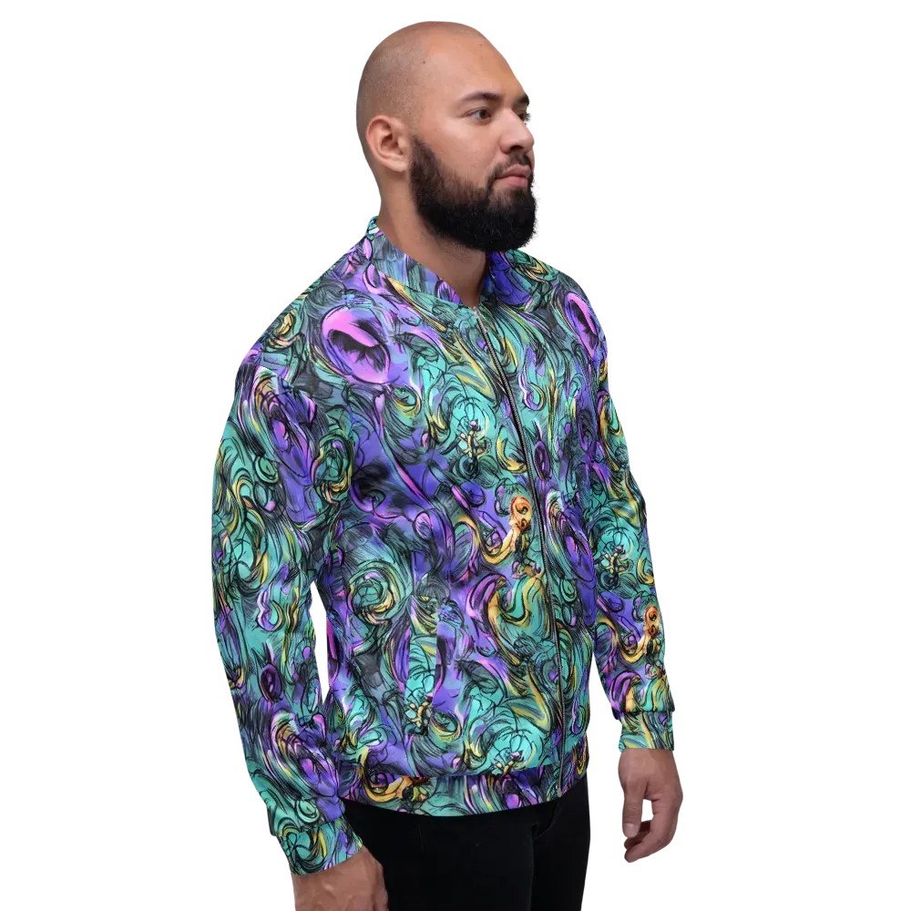 Dreamwave Botanica on Bomber Jacket — Right