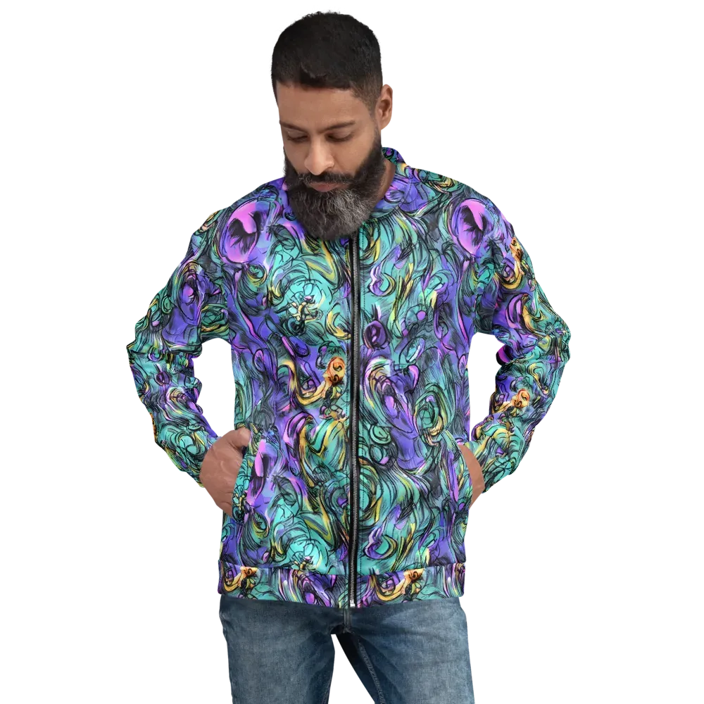 Dreamwave Botanica on Bomber Jacket — Front