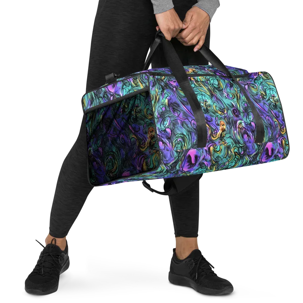 Dreamwave Botanica on Duffle Bag — Right Front
