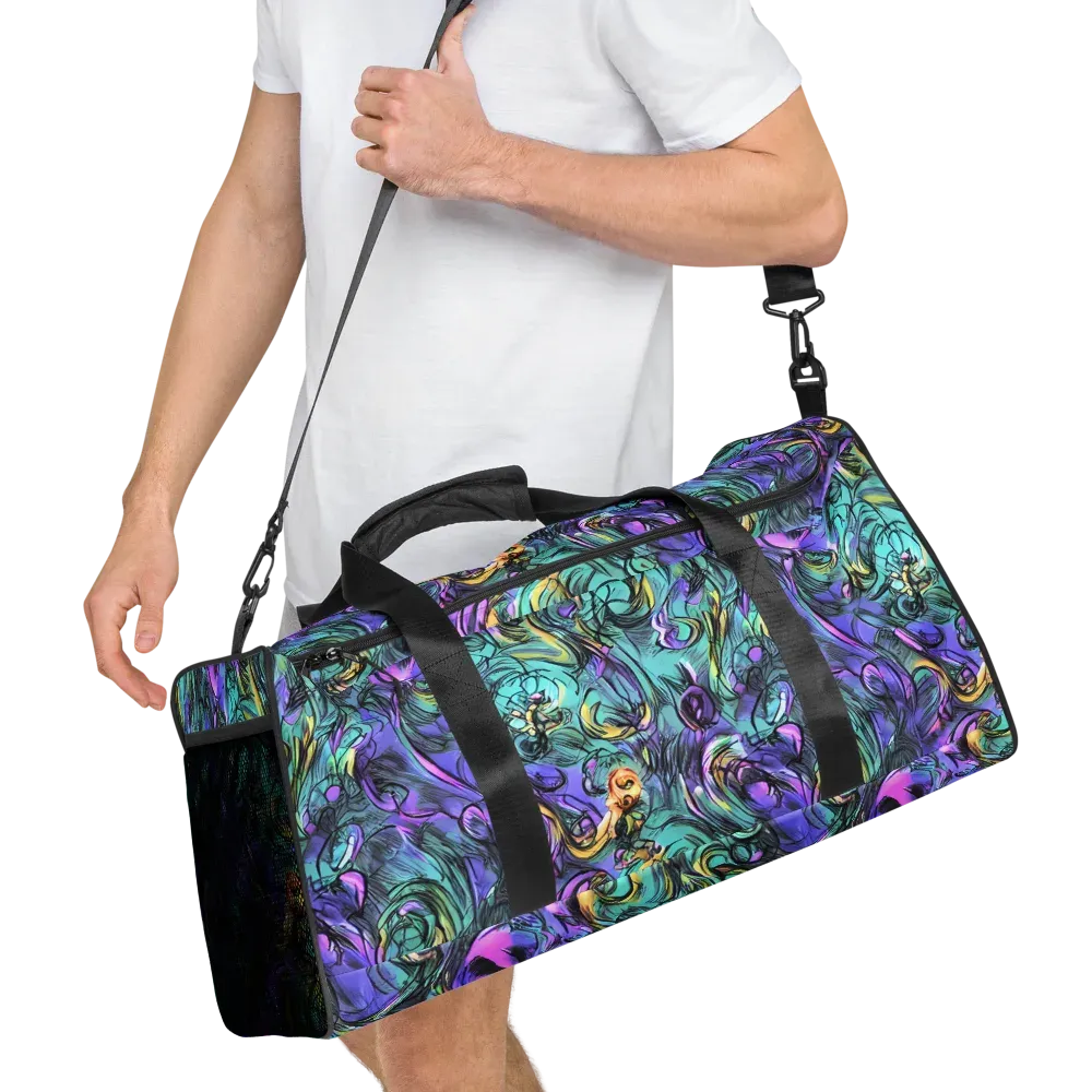 Dreamwave Botanica on Duffle Bag — Right Front