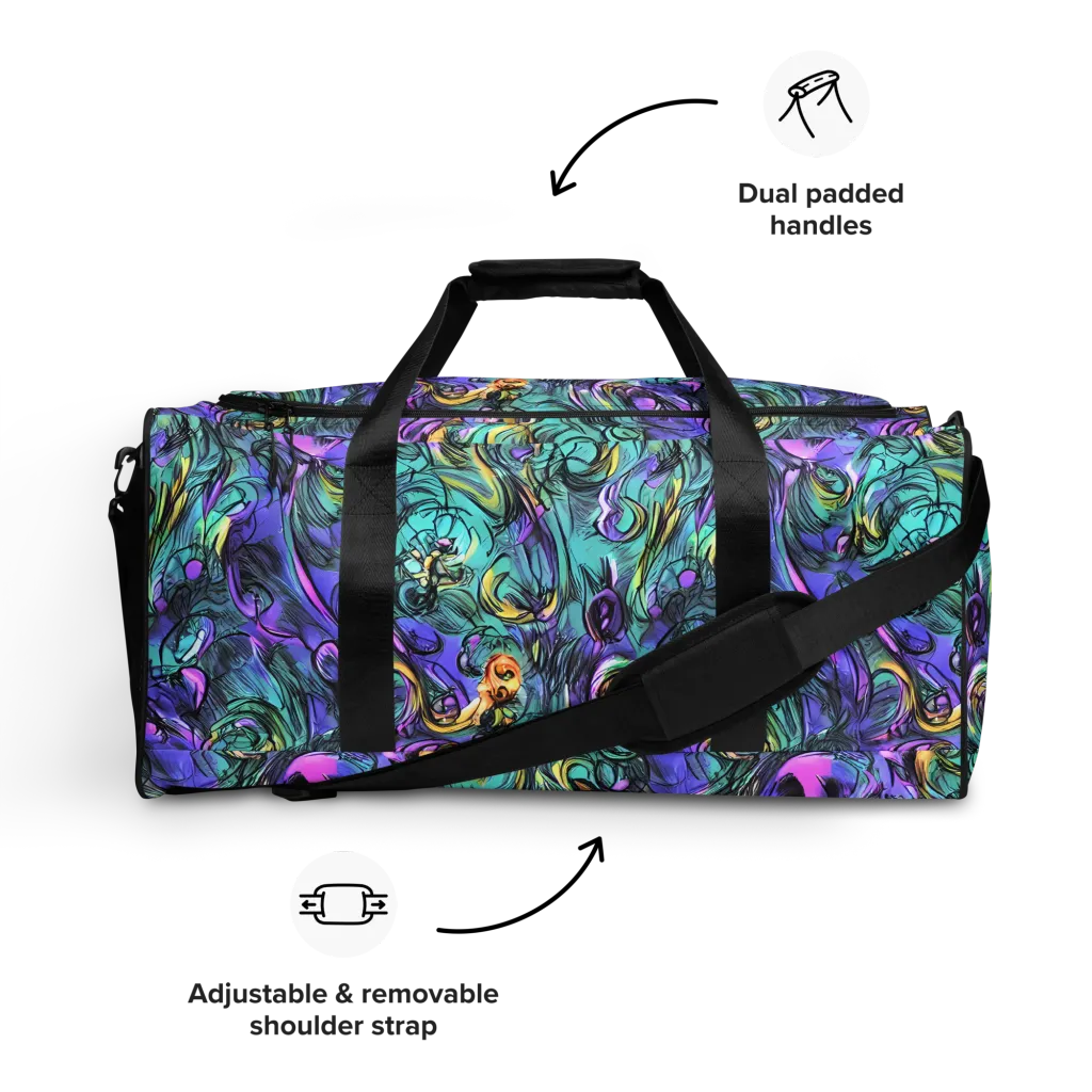 Dreamwave Botanica on Duffle Bag — Front
