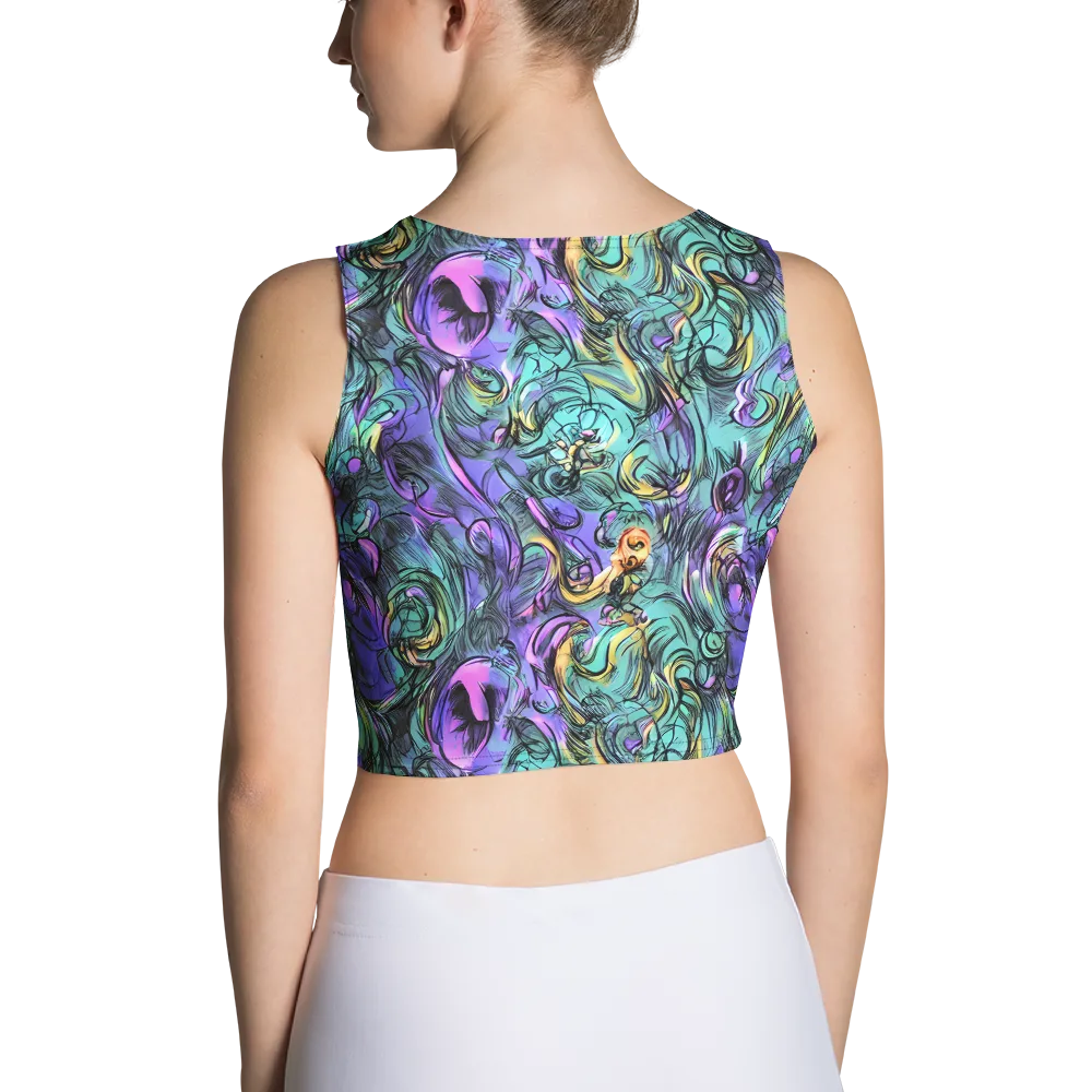 Dreamwave Botanica on Crop Top — Back