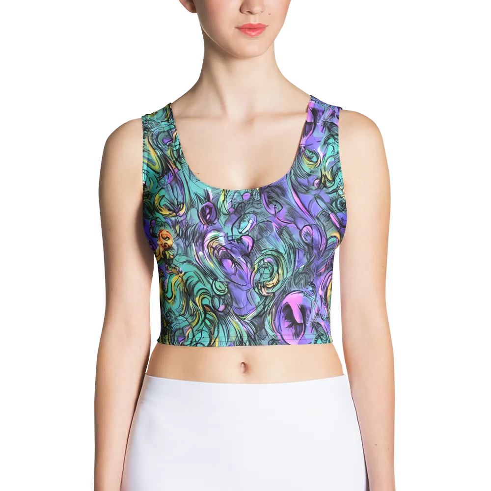 Dreamwave Botanica on Crop Top — Front