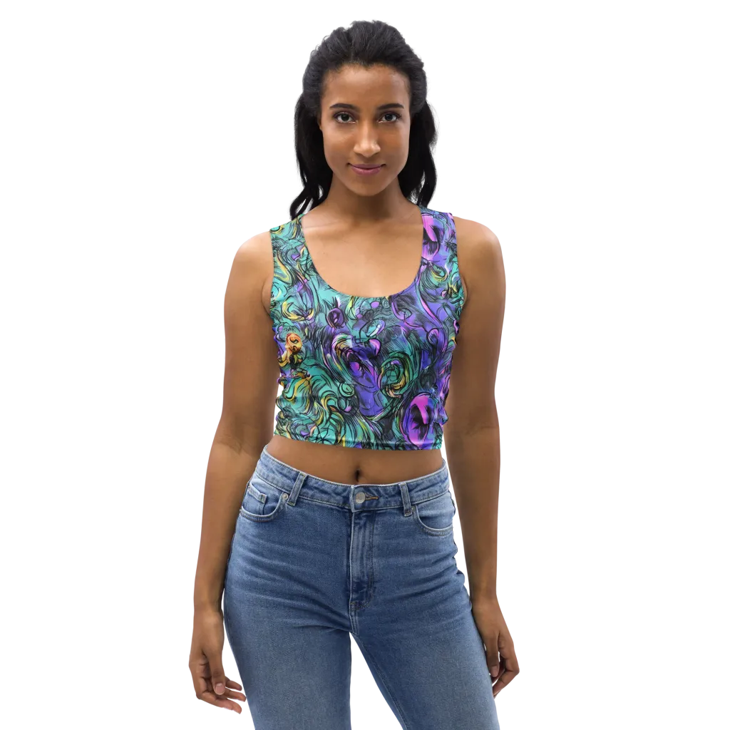 Dreamwave Botanica on Crop Top — Front