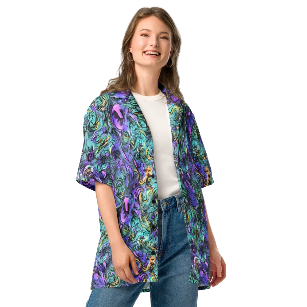 Dreamwave Botanica on Button Shirt — Front