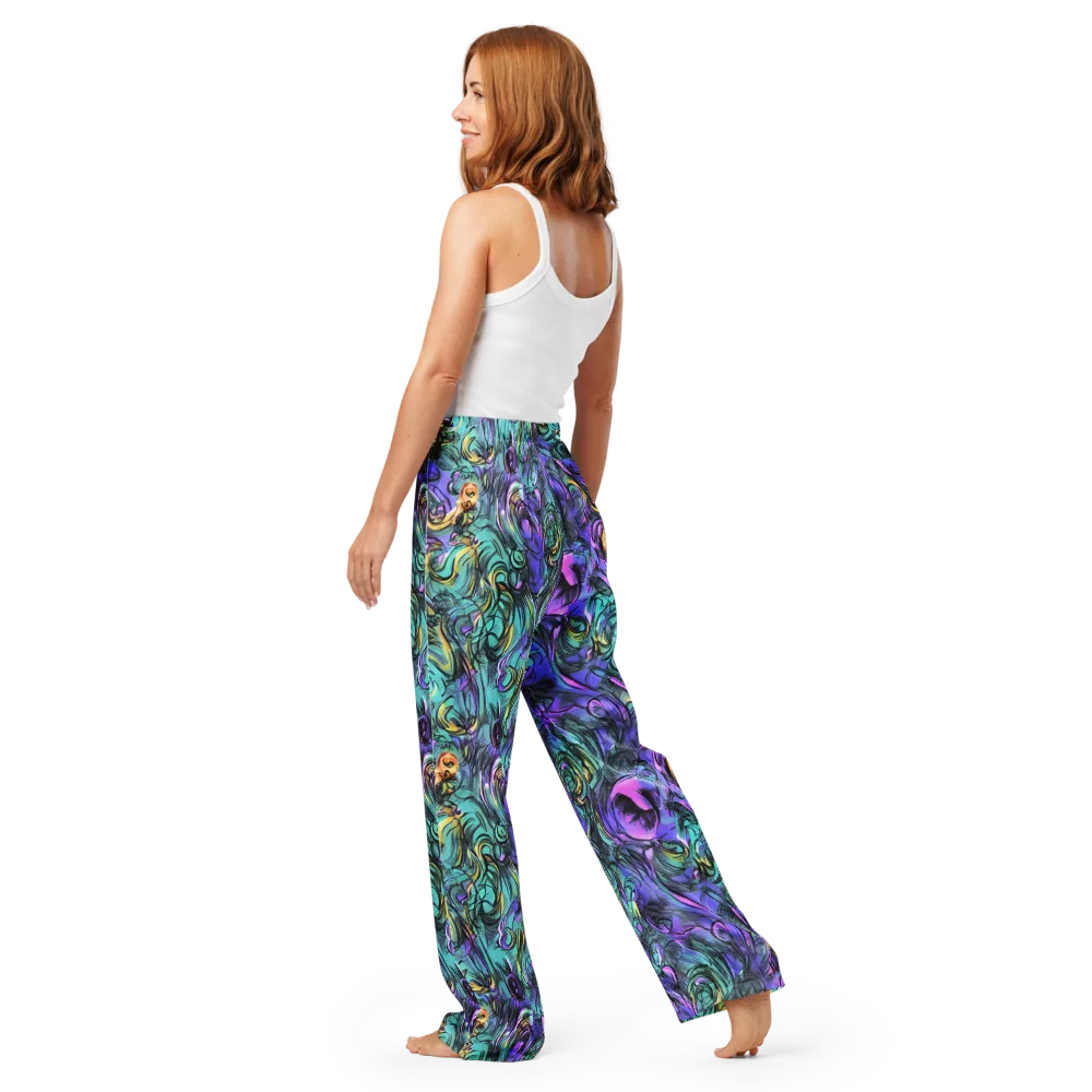 Dreamwave Botanica on Women's Pajama Pants — Back