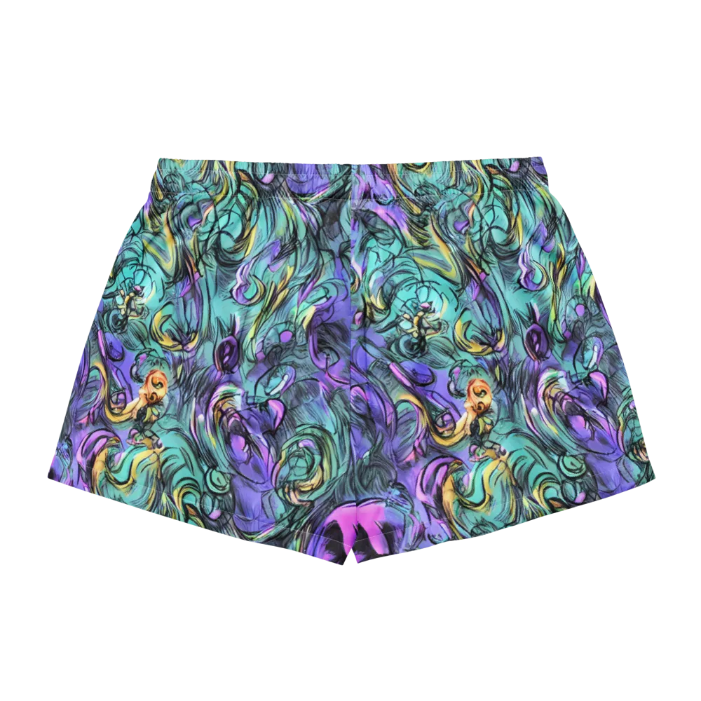 Dreamwave Botanica on Women's Pajama Shorts — Back